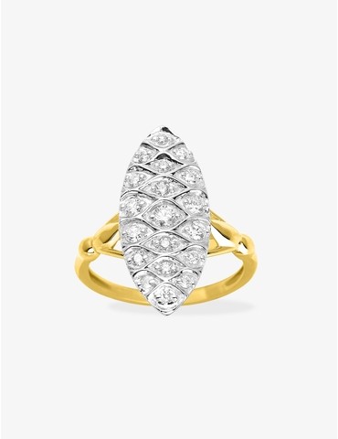 Bague marquise or 750 ‰...
