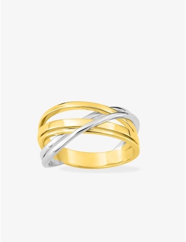 Bague fantaisie bicolore or...