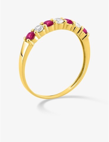 Bague 1/2 alliance en or...