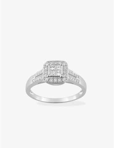 Bague en or blanc 750‰...