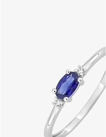 Bague solitaire en or blanc...