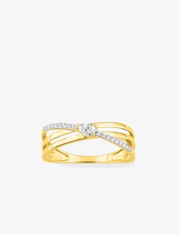 Bague en or jaune 750‰...
