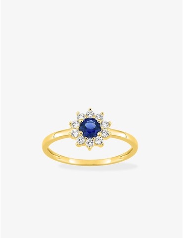 Bague solitaire en or jaune...