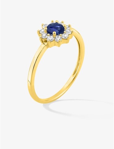 Bague solitaire en or jaune...