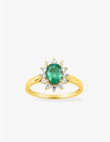 Bague solitaire en or jaune...