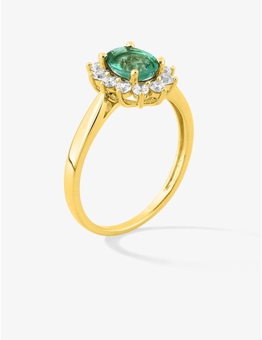 Bague solitaire en or jaune...