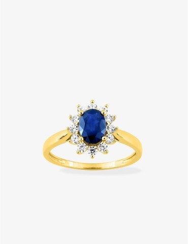 Bague solitaire en or jaune...