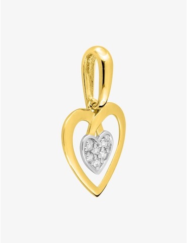 Pendentif cœur or 375 ‰...