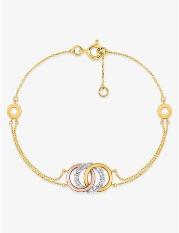 Bracelet en or tricolore...