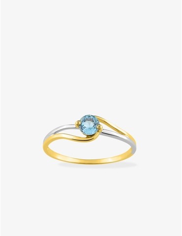 Bague en or bicolore 750 ‰,...