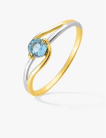 Bague en or bicolore 750 ‰,...