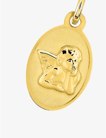 Médaille ange or jaune 375 ‰
