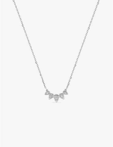 Collier en or blanc 375 ‰,...