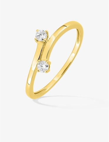 Bague en or jaune 750 ‰, 2...