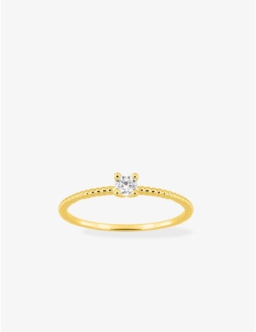 Bague solitaire en or jaune...