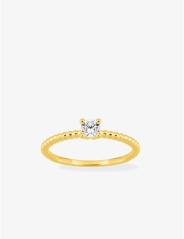 Bague solitaire en or jaune...