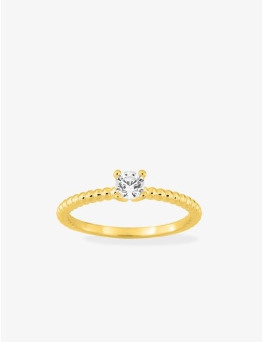 Bague solitaire en or jaune...
