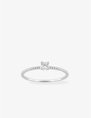 Bague solitaire en or blanc...