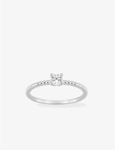 Bague solitaire en or blanc...