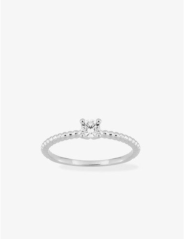 Bague solitaire en or blanc...