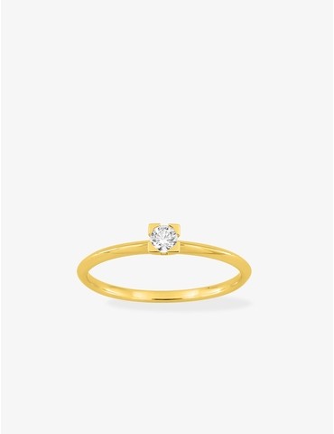 Bague solitaire en or jaune...