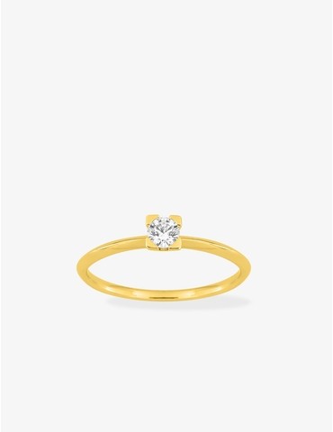 Bague solitaire en or jaune...