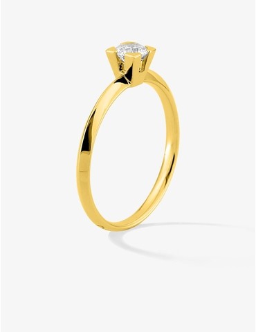 Bague solitaire en or jaune...