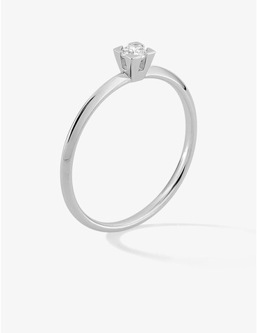 Bague solitaire en or blanc...