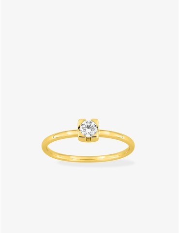 Bague solitaire en or jaune...