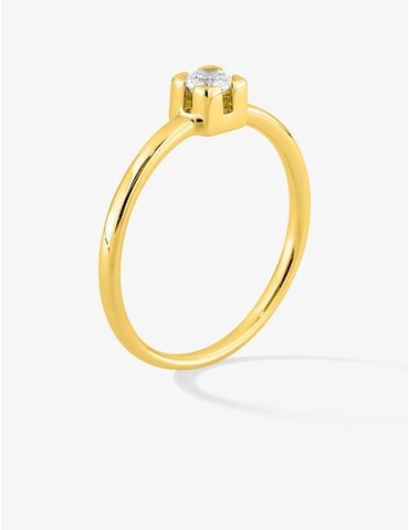 Bague solitaire en or jaune...