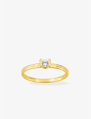 Bague solitaire en or jaune...