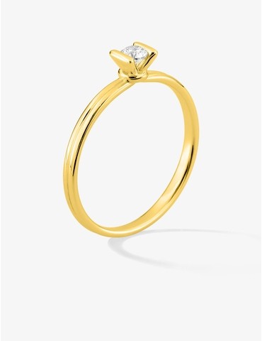 Bague solitaire en or jaune...