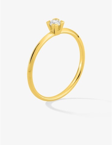 Bague solitaire en or jaune...