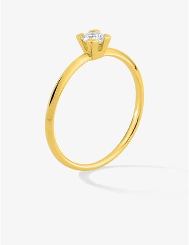Bague solitaire en or jaune...
