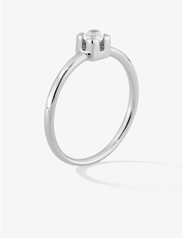 Bague solitaire anneau plat...