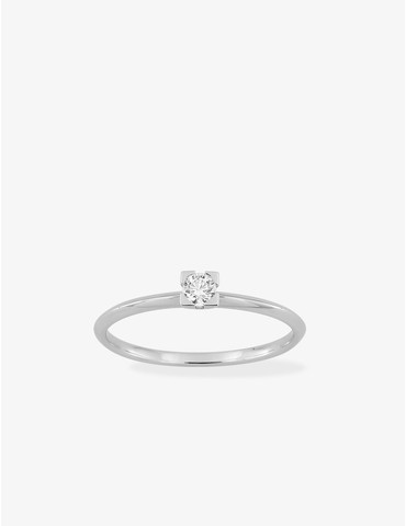 Bague solitaire en or blanc...
