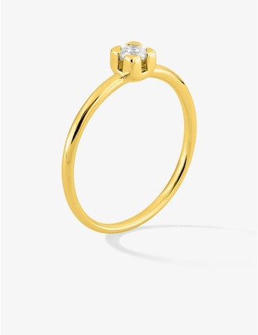 Bague solitaire en or jaune...