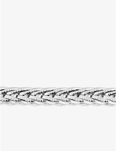 Collier acier maille palmier