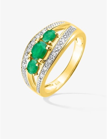 Bague or 750 ‰ jaune et...