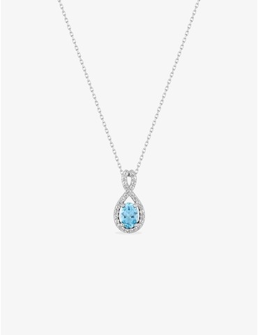 Collier or 375 ‰ blanc avec...
