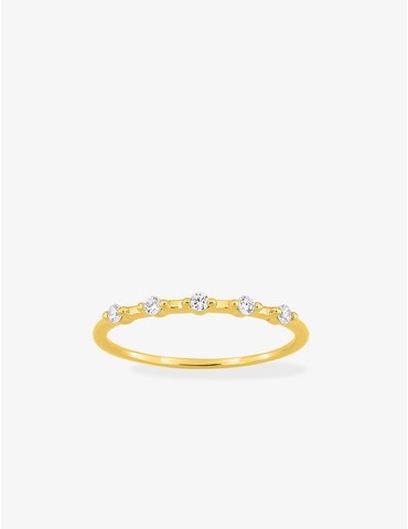 Bague or 750 ‰ jaune avec 5...