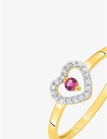 Bague or 375 ‰ jaune et...