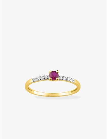 Bague or 375 ‰ jaune et...