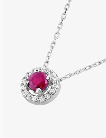 Collier rubis et oxydes de...