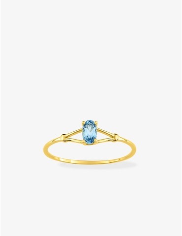 Bague topaze bleue traitée...