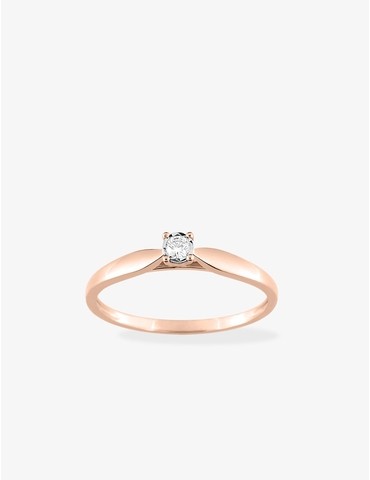 Bague solitaire en or rose...