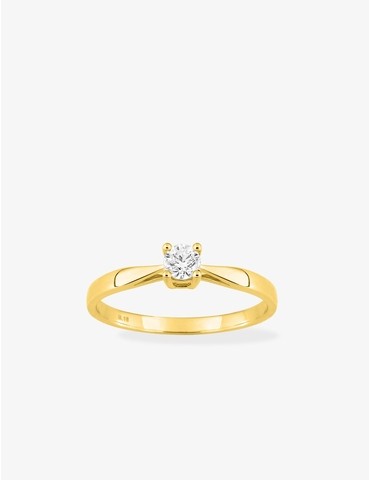 Bague solitaire en or jaune...