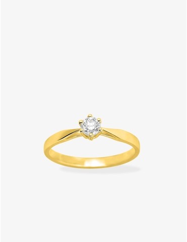Bague solitaire en or jaune...