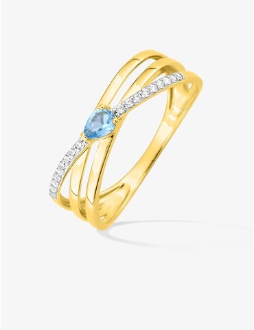 Bague trois rangs en or...