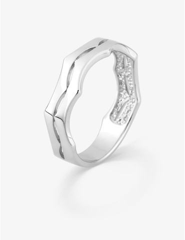 Bague double octogonale en...